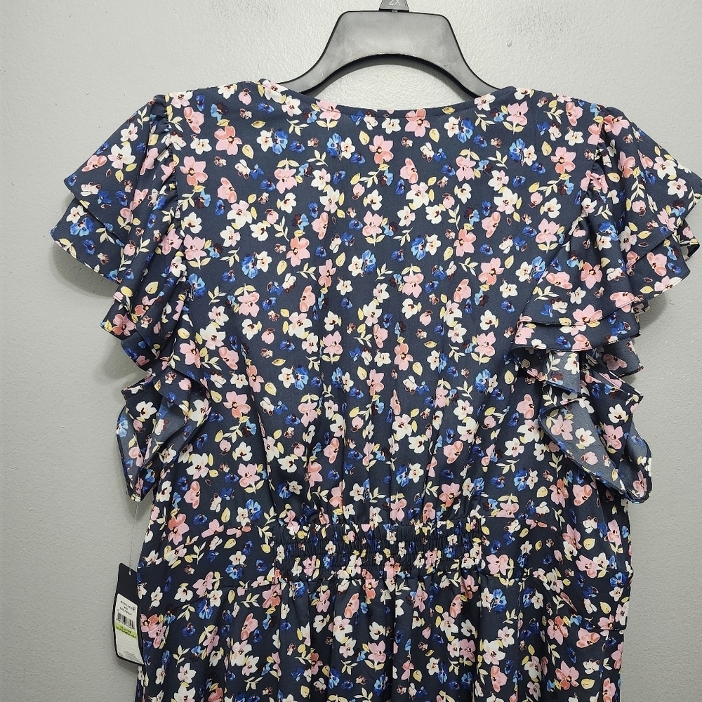 Rachel by Rachel Roy women's midi dress size 18W floral blue new with ta… - Picture 6 of 8